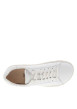 Thumbnail Tennis blanches en cuir à talon plat avec renfoncement effet copeaux et à lacets - Image 10