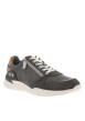 Thumbnail Sneakers grises anthracite à semelle plate et à lacets plats avec un zip - Image 3