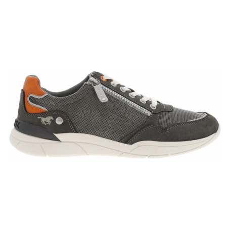 Sneakers grises anthracite à semelle plate et à...
