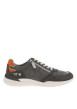 Thumbnail Sneakers grises anthracite à semelle plate et à lacets plats avec un zip