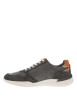 Thumbnail Sneakers grises anthracite à semelle plate et à lacets plats avec un zip - Image 2
