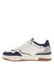Thumbnail Sneakers marine et blanches à semelle plate et à lacets plats - Image 2