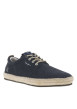 Thumbnail Sneakers en cuir marine en daim à semelle plate et à lacets ronds - Image 3