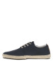 Thumbnail Sneakers en cuir marine en daim à semelle plate et à lacets ronds - Image 2