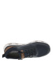 Thumbnail Sneakers marine à semelle blanche ajourée avec empiècements marron - Image 4