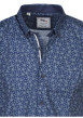 Thumbnail Chemise à manches courtes en coton marine à petites fleurs et à col américain - Image 3