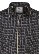 Thumbnail Chemise en coton noire à imprimé minis triangles et à coupe regular fit - Image 3