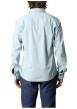 Thumbnail Chemise en coton stone unie avec une coupe droite et une petite poche - Image 2