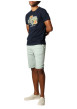 Thumbnail T-shirt en coton marine imprimé avec un col rond et une coupe droite - Image 5
