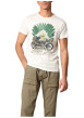 Thumbnail T-shirt en coton blanc imprimé avec une coupe droite et un col rond