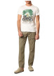 Thumbnail T-shirt en coton blanc imprimé avec une coupe droite et un col rond - Image 4