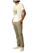 Thumbnail T-shirt en coton beige imprimé avec un col rond et une coupe droite - Image 5