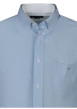 Thumbnail Chemise en coton bleue ciel à carreaux avec un col boutonné des manches longues - Image 3