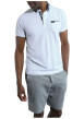 Thumbnail Polo à manches courtes en coton blanc uni à coupe droite et col boutonné - Image 3