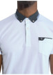 Thumbnail Polo à manches courtes en coton blanc uni à coupe droite et col boutonné - Image 5