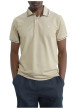 Thumbnail Polo en coton beige en maille piquée à coupe droite avec un col à revers