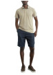 Thumbnail Polo en coton beige en maille piquée à coupe droite avec un col à revers - Image 2