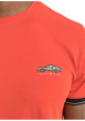 Thumbnail T-shirt manches courtes en coton orange uni avec une coupe droite - Image 3
