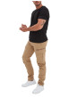 Thumbnail Cargo en coton beige uni à coupe regular fit et à poches à rabat sur les côtés - Image 3