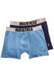 Thumbnail Lot de 2 boxers classiques en coton bleu unis avec une coupe fermée