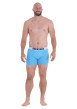 Thumbnail Lot de 2 boxers classiques en coton bleu unis avec une coupe fermée - Image 3