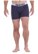 Thumbnail Lot de 2 boxers classiques en coton bleu unis avec une coupe fermée - Image 5