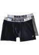 Thumbnail Lot de 2 boxers classiques en coton multicolore unis avec une coupe fermée