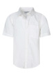 Thumbnail Chemise en coton blanche à motifs géométriques et coupe ajustée