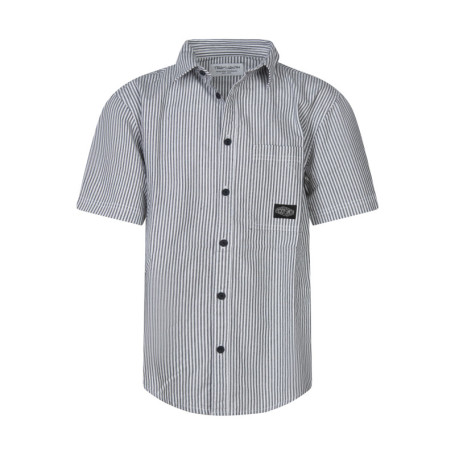 Chemise en coton blanche rayée avec une coupe...