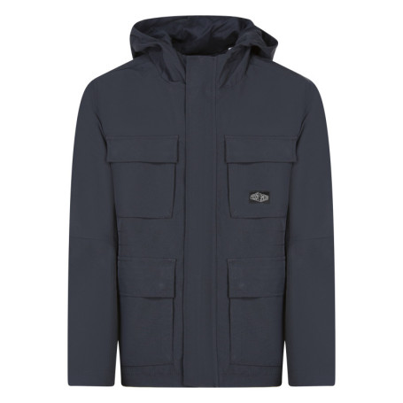 Blouson 4 poches marine uni avec une coupe...
