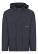 Thumbnail Blouson 4 poches marine uni avec une coupe droite et un col à capuche