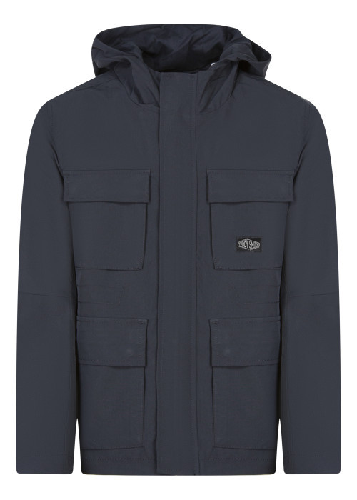 Blouson 4 poches marine uni avec une coupe...