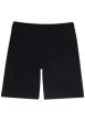 Thumbnail Short jogging en coton noir uni à coupe droite et à taille élastiquée - Image 3