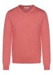 Thumbnail Pull manches longues en coton corail à maille jersey avec une coupe droite