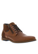 Thumbnail Bottines camel à bout droit avec un zip sur le côté et à talon décroché bas - Image 3