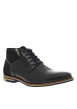 Thumbnail Bottines en cuir noires à bout droit avec un talon décroché bas - Image 3