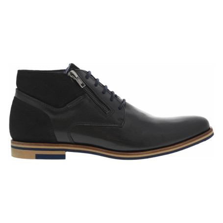 Bottines en cuir noires à bout droit avec un...