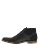 Thumbnail Bottines en cuir noires à bout droit avec un talon décroché bas - Image 2
