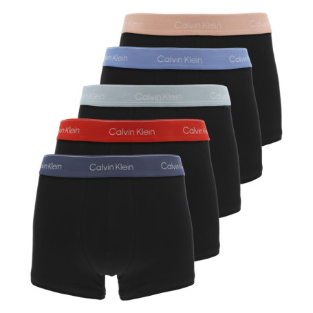 Lot de 5 boxer classique en coton noir uni avec...