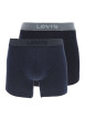 Thumbnail Lot de 2 boxers en coton mélangé classique multicolore uni avec une coupe fermée