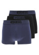 Thumbnail Lot de 3 boxers classique en coton multicolore uni avec une taille élastiquée
