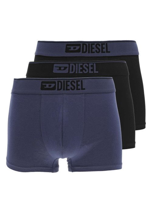 Lot de 3 boxers classique en coton multicolore uni avec une taille élastiquée