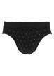 Thumbnail Lot de 2 slips en coton noir uni avec une coupe fermée et une taille élastiquée - Image 2