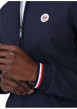 Thumbnail Blouson en coton mélangé marine uni avec une coupe droite et un col rond - Image 3