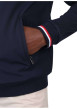 Thumbnail Blouson en coton mélangé marine uni avec une coupe droite et un col rond - Image 4