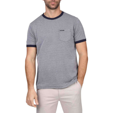 T-shirt manches courtes gris uni avec une coupe...