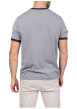 Thumbnail T-shirt manches courtes gris uni avec une coupe droite et un col rond - Image 2