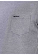 Thumbnail T-shirt manches courtes gris uni avec une coupe droite et un col rond - Image 4