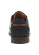 Thumbnail Derbies en cuir marine à bout droit avec un talon décroché bas - Image 6