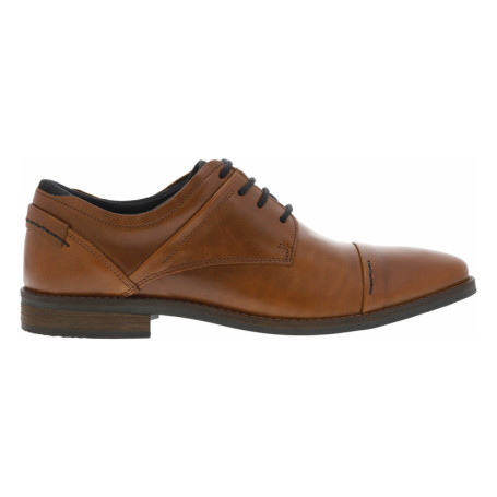 Derbies en cuir camels à bout rond avec un...